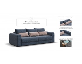 Модульный диван Ричмонд Модуль Велюр Роял синий