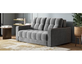 Диван Босс Маркет двухместный велюр Монолит серый