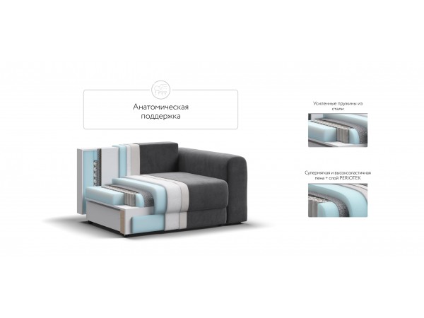 Кресло РИЧМОНД MODOOL Велюр Monolit серый