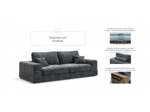 Диван-кровать BOSS MODOOL шенилл Gloss карбон