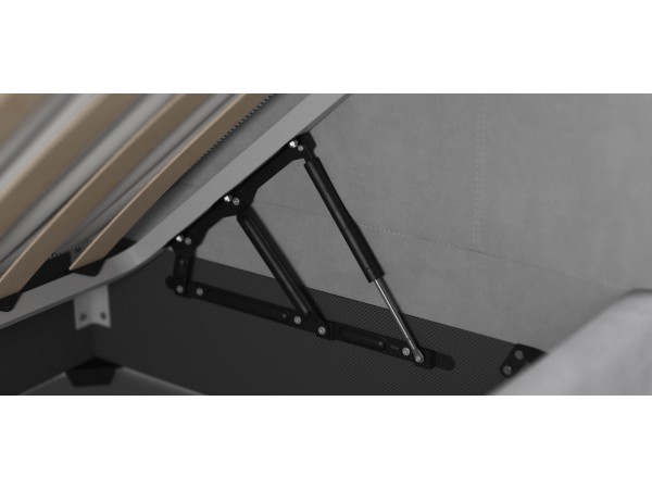 Белла Мини Кровать+ПМ 90*200 велюр Монолит сталь