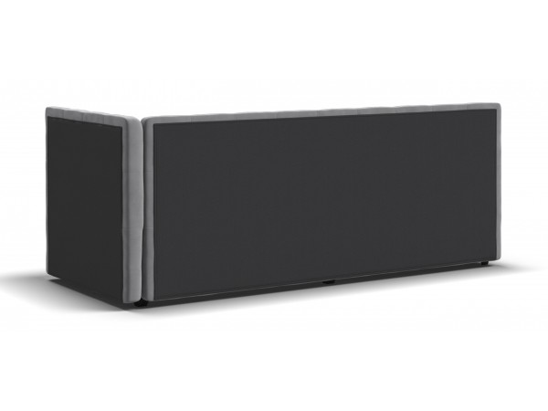 Белла Мини Кровать+ПМ 90*200 велюр Монолит сталь