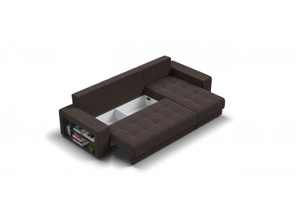 Угловой диван Ванкувер Рогожка Мальмо шоколад