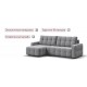 Угловой диван Уют велюр Монолит сталь