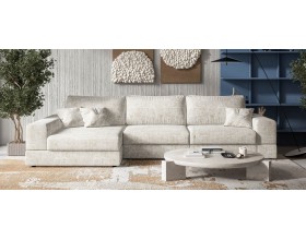 Угловой диван-кровать Босс Модуль XL левый, мягкие подлокотники, Шенилл Смарт кварц