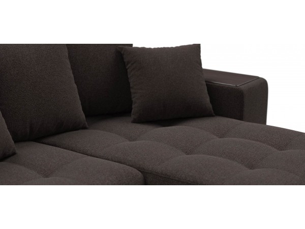 Угловой диван Ванкувер Рогожка Мальмо шоколад