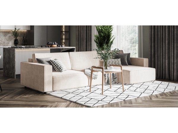 Угловой диван BOSS SOFT MODOOL MAX велюр Monolit латте