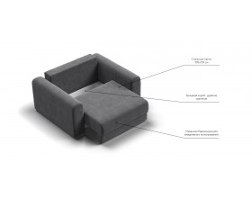 Кресло Ричмонд Модуль Велюр Монолит серый