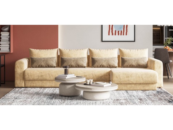 Модульный угловой диван РИЧМОНД MODOOL MAX Велюр Роял шампань