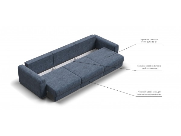 Модульный диван РИЧМОНД MODOOL MAX Велюр Royal топаз NEW