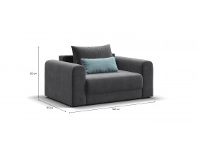 Кресло РИЧМОНД MODOOL Велюр Monolit серый