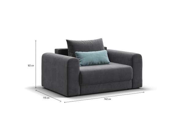 Кресло РИЧМОНД MODOOL Велюр Monolit серый