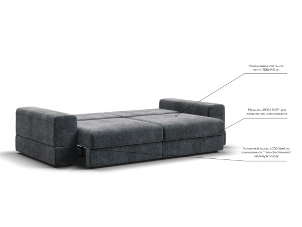Диван-кровать BOSS MODOOL шенилл Gloss карбон