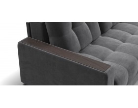 Диван Босс Маркет двухместный велюр Монолит серый