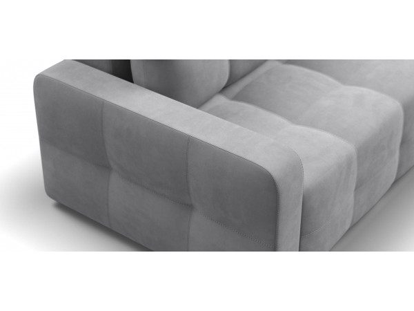 Угловой диван Уют велюр Монолит сталь