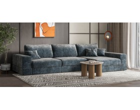 Угловой диван-кровать Босс Модуль XL правый, мягкие подлокотники, шенилл Глосс карбон