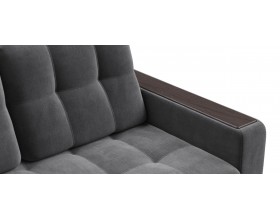 Диван Босс Маркет двухместный велюр Монолит серый