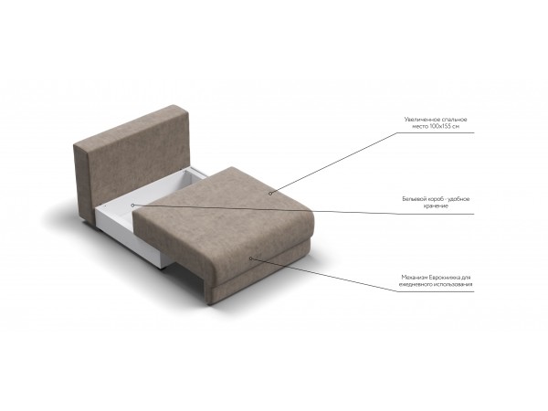 Ричмонд Модуль спальное место Велюр Роял тауп