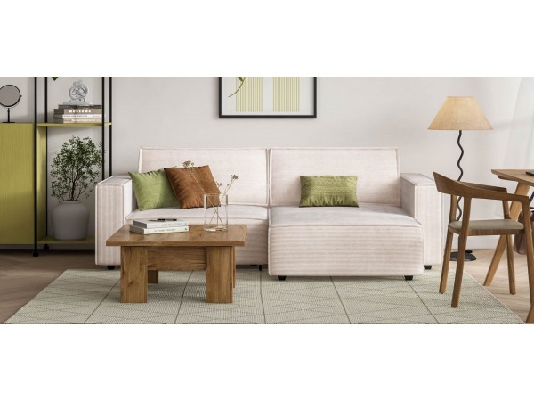 Угловой диван Босс Софт Модуль Вельвет Корд бежевый