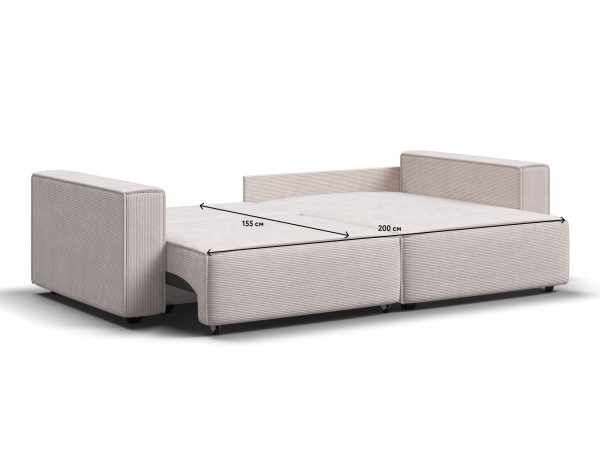 Угловой диван Босс Софт Модуль Вельвет Корд бежевый