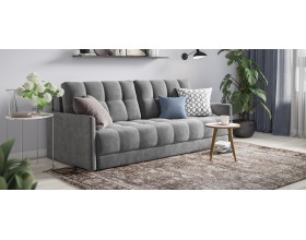 Босс Лофт диван Велюр Монолит серый