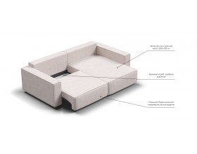 Угловой диван Босс Софт Модуль Вельвет Корд бежевый