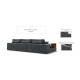 Угловой диван-кровать Босс Модуль XL левый, полка слева, шенилл Глосс карбон
