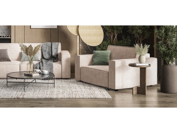 Кресло BOSS SOFT MODOOL велюр Monolit латте