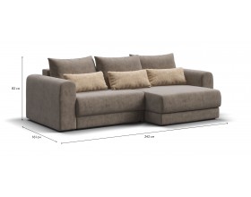 Модульный угловой диван РИЧМОНД MODOOL Велюр Роял тауп