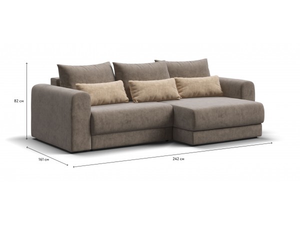 Модульный угловой диван РИЧМОНД MODOOL Велюр Роял тауп