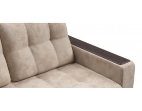 Диван Босс Маркет двухместный велюр Алькантара пепел