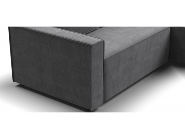 Угловой диван Лофт велюр Монолит серый