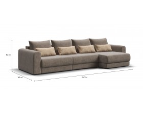 Модульный угловой диван РИЧМОНД MODOOL MAX Велюр Роял тауп