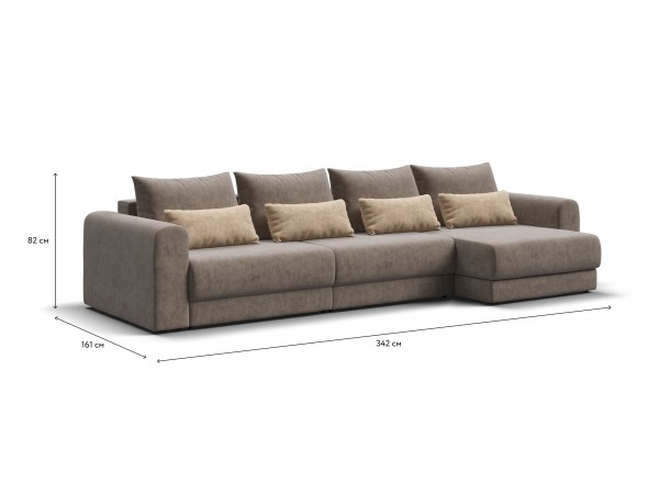 Модульный угловой диван РИЧМОНД MODOOL MAX Велюр Роял тауп