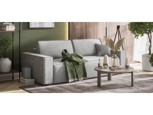 Диван Лофт велюр Монолит сталь