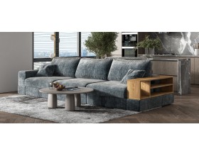 Диван-кровать Босс Модуль Макс, полка слева, Шенилл Глосс карбон