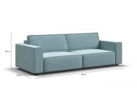 Диван BOSS SOFT MODOOL велюр Monolit аква