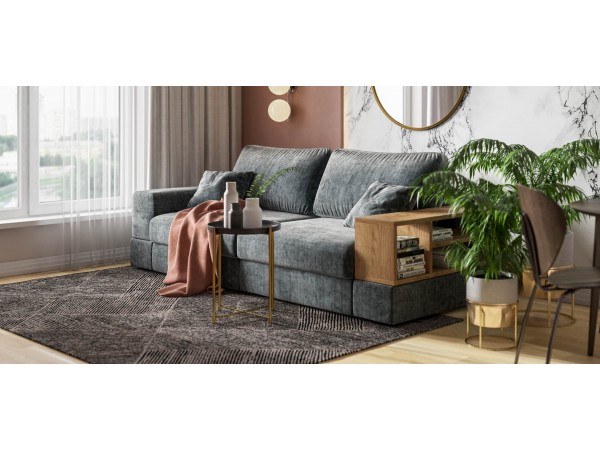 Диван-кровать BOSS MODOOL шенилл Gloss карбон