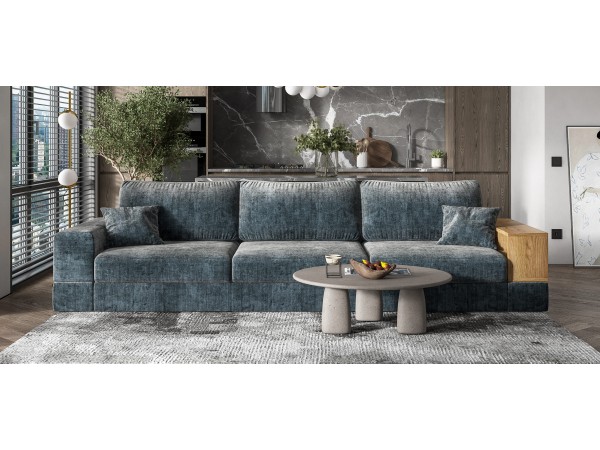 Диван-кровать Босс Модуль Макс, полка слева, Шенилл Глосс карбон