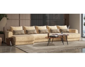 Модульный п-образный диван РИЧМОНД Модуль Велюр Роял шампань