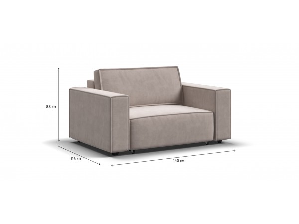 Кресло BOSS SOFT MODOOL велюр Monolit латте