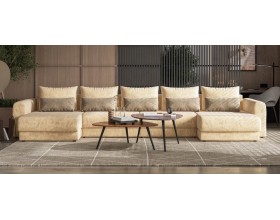 Модульный п-образный диван РИЧМОНД Модуль Велюр Роял шампань