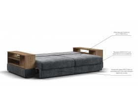 Диван-кровать Босс Модуль шенилл Глосс карбон