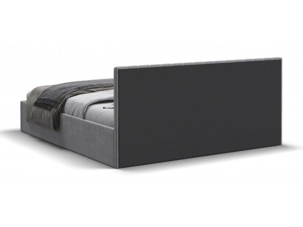 МП Ронда Кровать+ПМ 160*200 велюр Монолит сталь