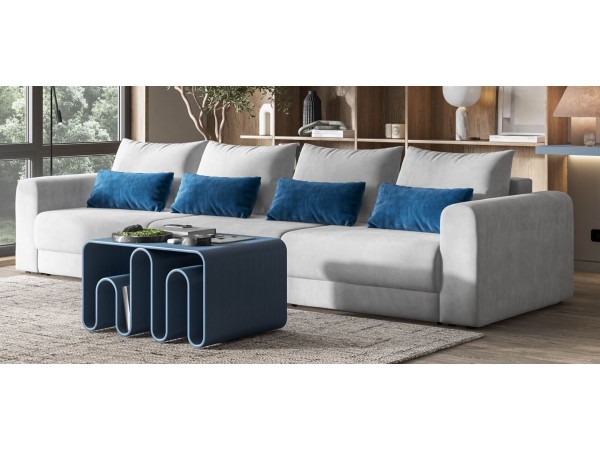 Модульный диван РИЧМОНД MODOOL MAX Велюр Monolit сталь