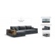 Угловой диван-кровать Босс Модуль XL левый, полка слева, шенилл Глосс карбон