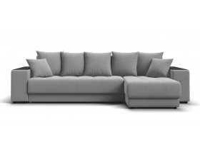 Угловой диван Ванкувер велюр Монолит сталь