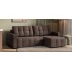 Угловой диван Уют Рогожка Мальмо шоколад