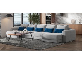 Модульный п-образный диван Ричмонд Модуль Велюр Монолит сталь