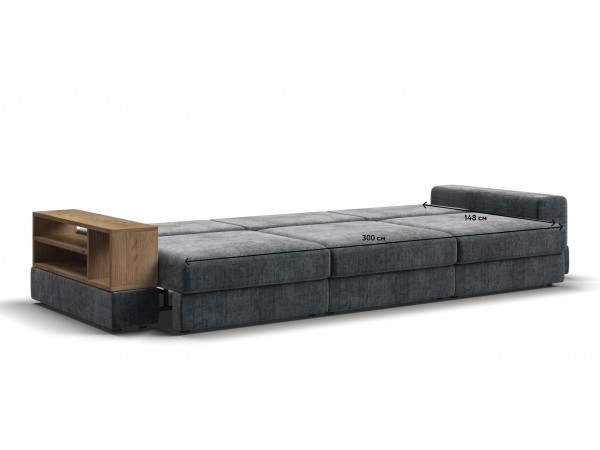 Диван-кровать Босс Модуль Макс, полка слева, Шенилл Глосс карбон